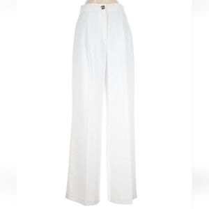 Zara White Wide-Leg Women's Pants